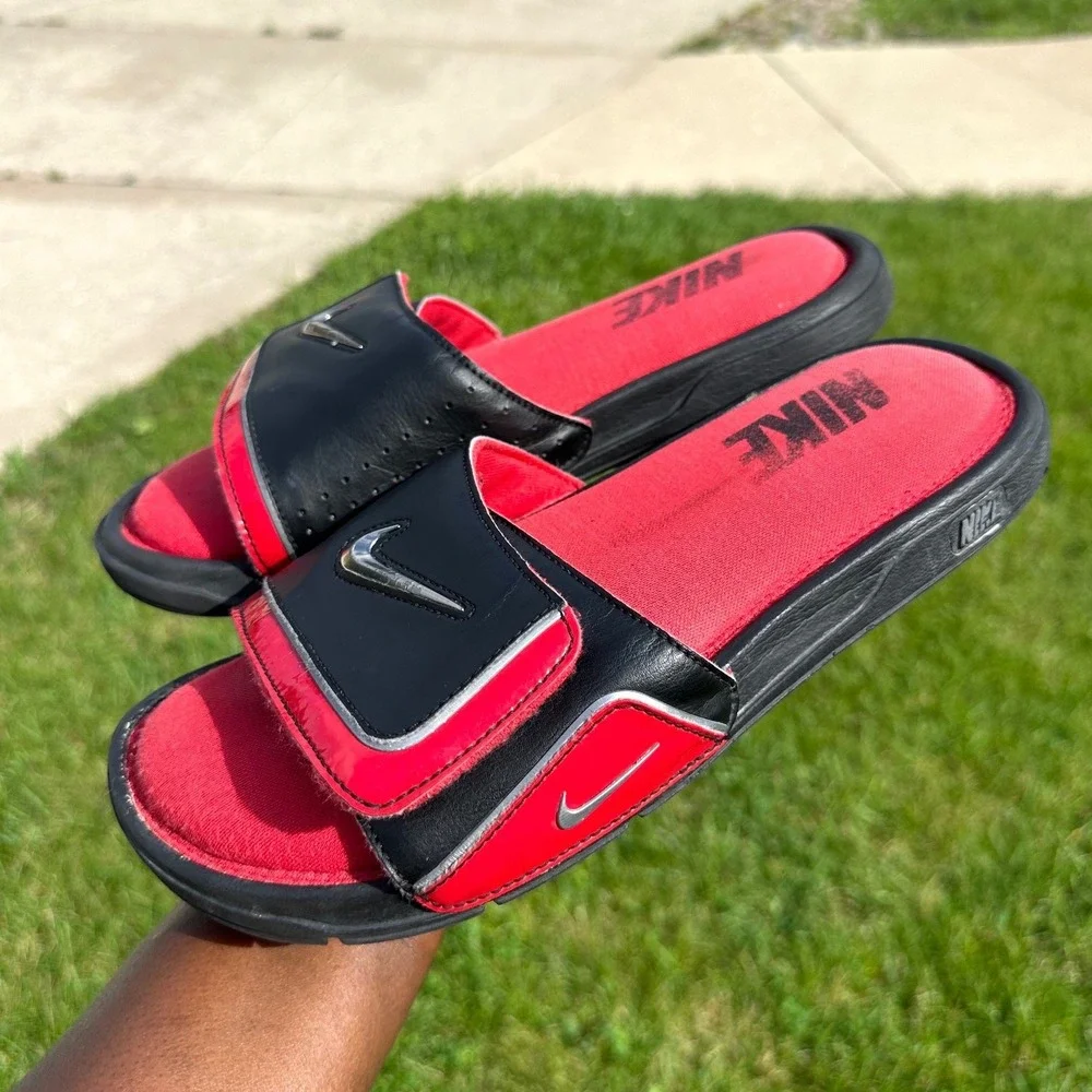 Nike Comfort Slide 2 Men's Sandals Size 9 Red Black